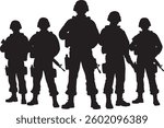 Army Silhouette Vector Pack - Military Soldier Graphics for Design Projects"

Military Silhouette Vector Bundle - Soldier, War, and Combat Graphics"