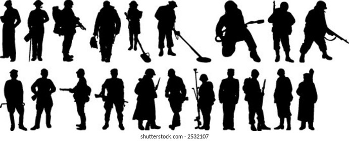 Army silhouettes