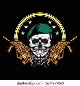 ilustración vectorial de la caricatura del ejército