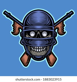 Logo des Schädelbodens der Armee