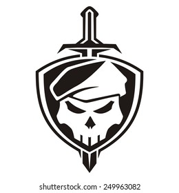 army skull shield