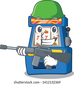Army slot machine in the mascot shape