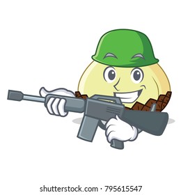 Army snake fruit character cartoon