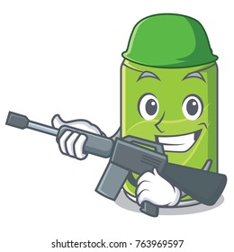 Army soft drink character cartoon
