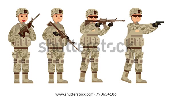 Army Soldier Assault Vector Illustration Stock Vector (Royalty Free ...