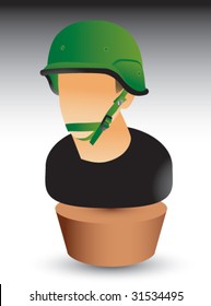 army soldier bust