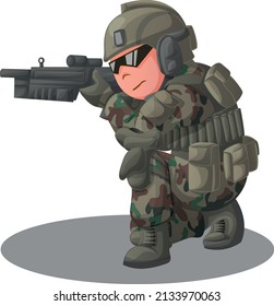 Army Soldier Cartoon Character Vector Stock Vector (Royalty Free ...