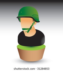 army soldier on grass patch