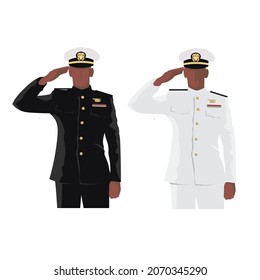 army soldier saluting vector illustration