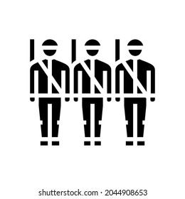 army soldiers glyph icon vector. army soldiers sign. isolated contour symbol black illustration
