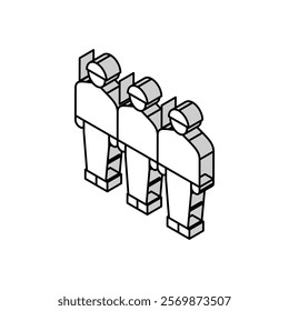 army soldiers isometric icon vector. army soldiers sign. isolated symbol illustration