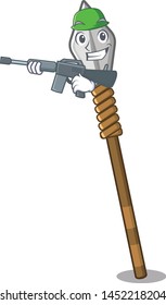 Army spear isolated with in the cartoon