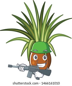 Army spider plant in the character shape