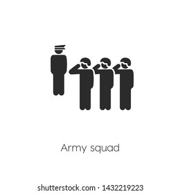 army squad icon vector symbol sign