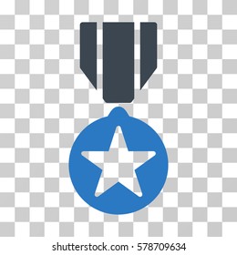 Army Star Award icon. Vector illustration style is flat iconic bicolor symbol, smooth blue colors, transparent background. Designed for web and software interfaces.
