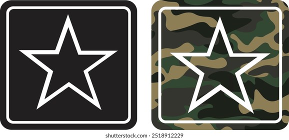 Estrela do Exército, Estrela do Exército de Camuflagem, Estrela Militar, Emblema do Exército, Exército dos EUA