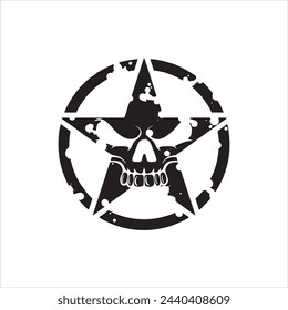 vector del logotipo del mal de la estrella del ejército
