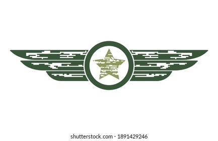 Army star vector for car. Military sticker for car