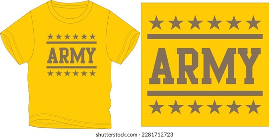 army stars graphic design vector