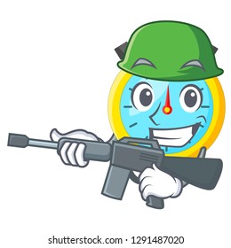 Army stopwatch in the cartoon shape funny