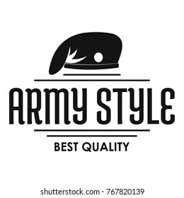 Army style logo. Simple illustration of army style vector logo for web