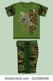 ARMY Stile Design vektor für Kinderbekleidung