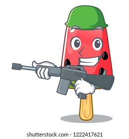 Army summer watermelon the ice shaped cartoon