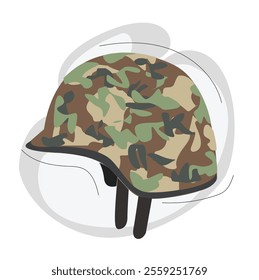  Army Symbol. Soldier Helmet Design Template for Military, Defense and Safety Concept