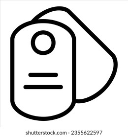 army tag icon with isolated vektor and transparent background
