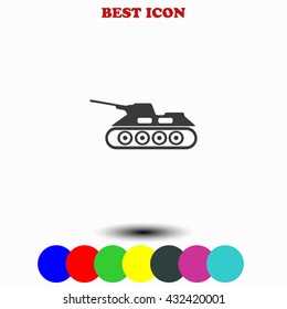 Army tank icon. 