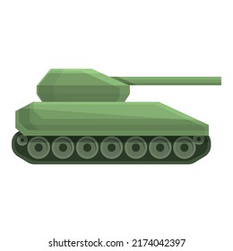 Army Tank Icon Cartoon Vector. Military War. Gun Vehicle