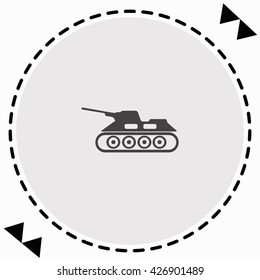 Army tank icon Flat Design. Isolated Illustration.