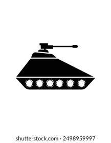 Icono del tanque del ejército, el mejor icono plano del Vector.