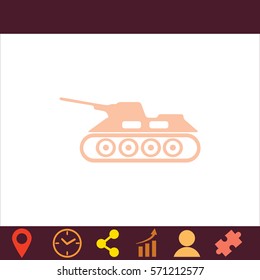 Army tank  icon. Vector design.