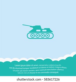 Army tank  icon. Vector design.