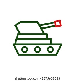 Army Tank Icon Vector Illustration