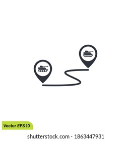 Armeeanlagenstandort Vektor-Logo-Design