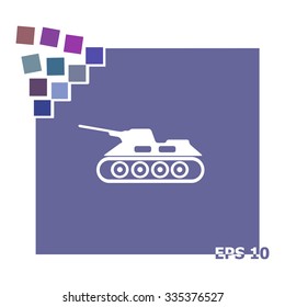 Army tank vector icon