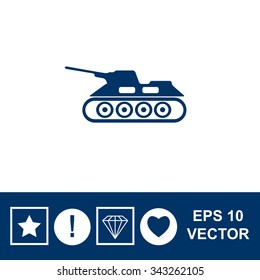 Army tank vector icon