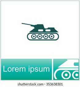 Army tank vector icon