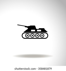 Army tank vector icon