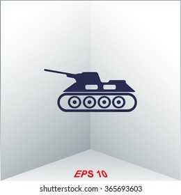 Army tank vector icon