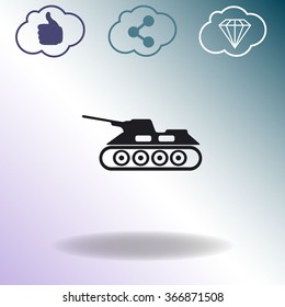 Army tank vector icon