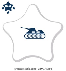 Army tank vector icon