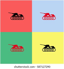 Army tank vector  icon.