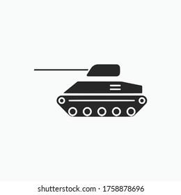 army tanker glyph vector illusion icon