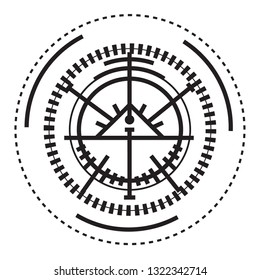 Army target icon. Simple illustration of army target vector icon for web design isolated on white background