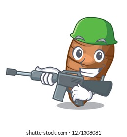 Army taro tuber in the shape cartoon