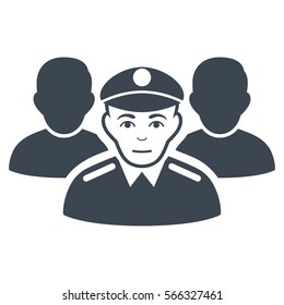 Army Team vector icon. Flat smooth blue symbol. Pictogram is isolated on a white background. Designed for web and software interfaces.
