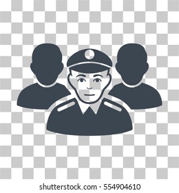 Army Team vector icon. Illustration style is flat iconic smooth blue symbol on a chess transparent background.